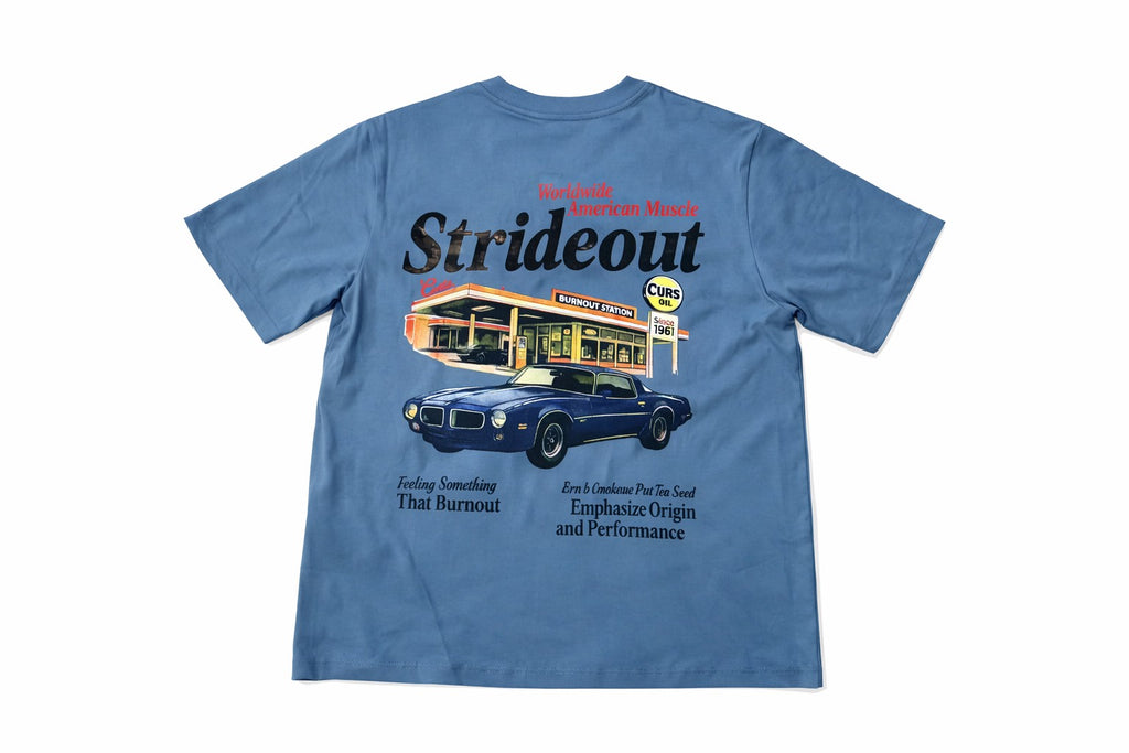 Strideout Heritage Semi-Oversized Tee – Blue