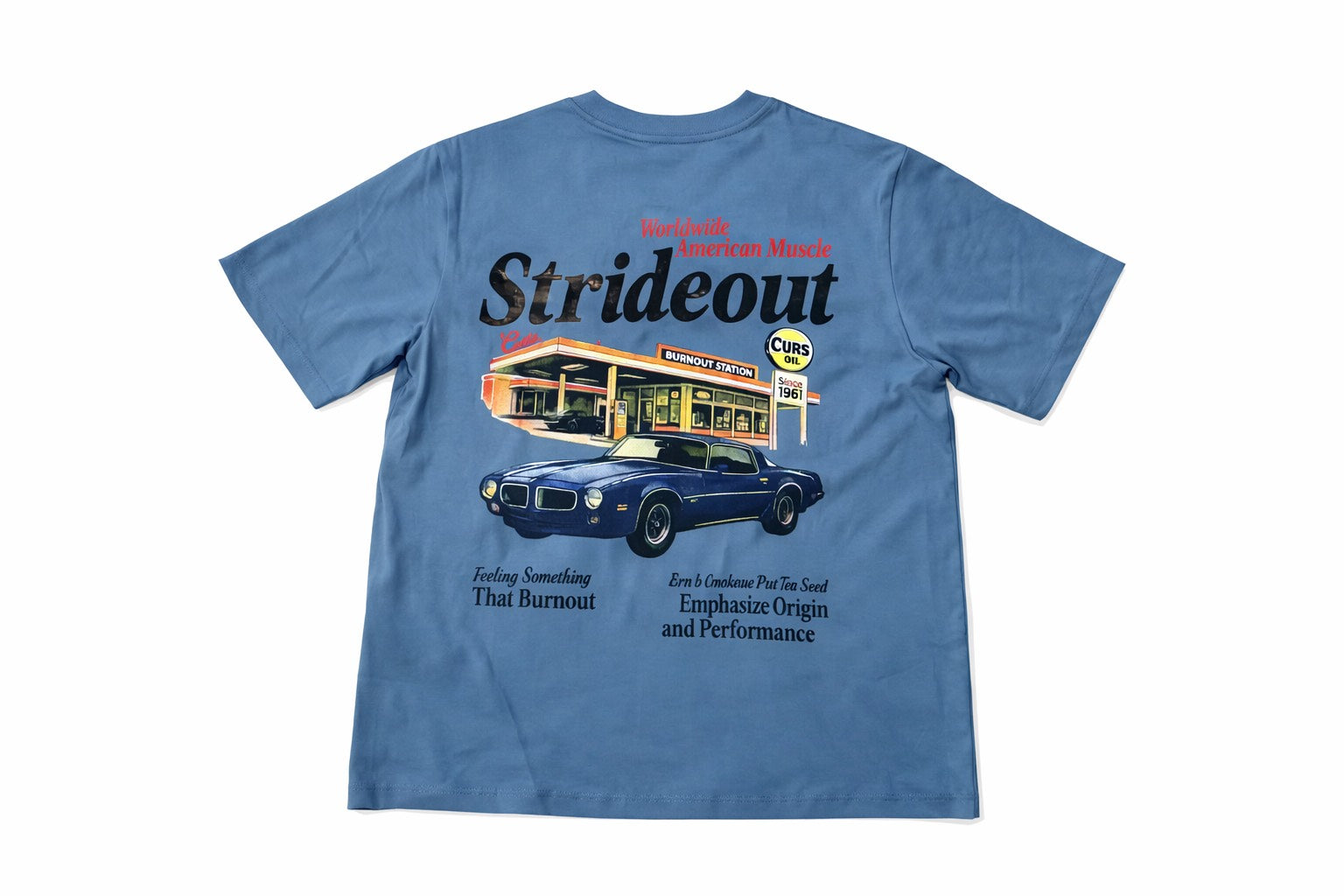Strideout Heritage Semi-Oversized Tee – Blue