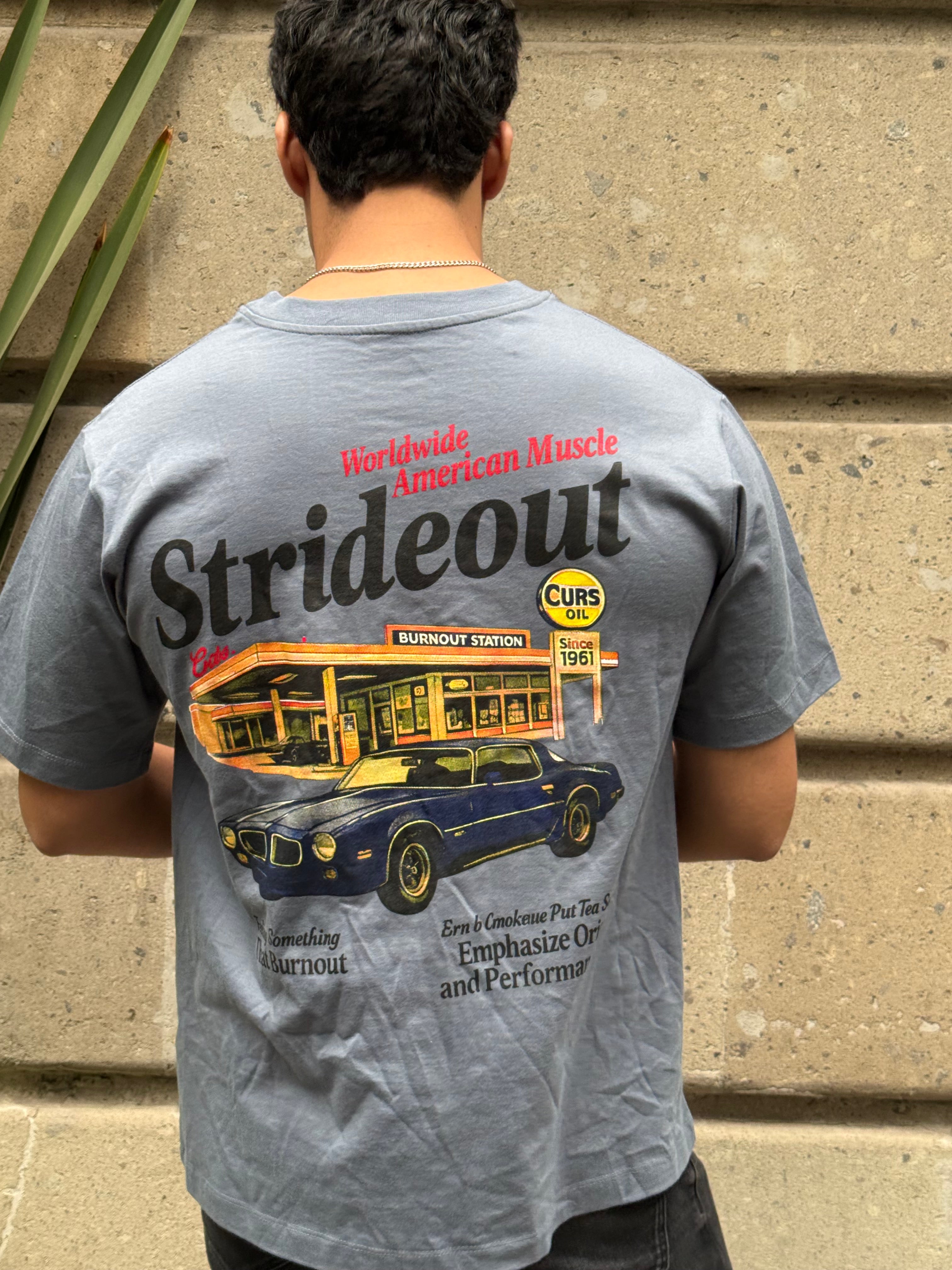 Strideout Heritage Semi-Oversized Tee – Blue