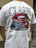 Midnight Burnout Semi-Oversized Tee – White