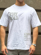 Midnight Burnout Semi-Oversized Tee – White