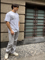 Midnight Burnout Semi-Oversized Tee – White