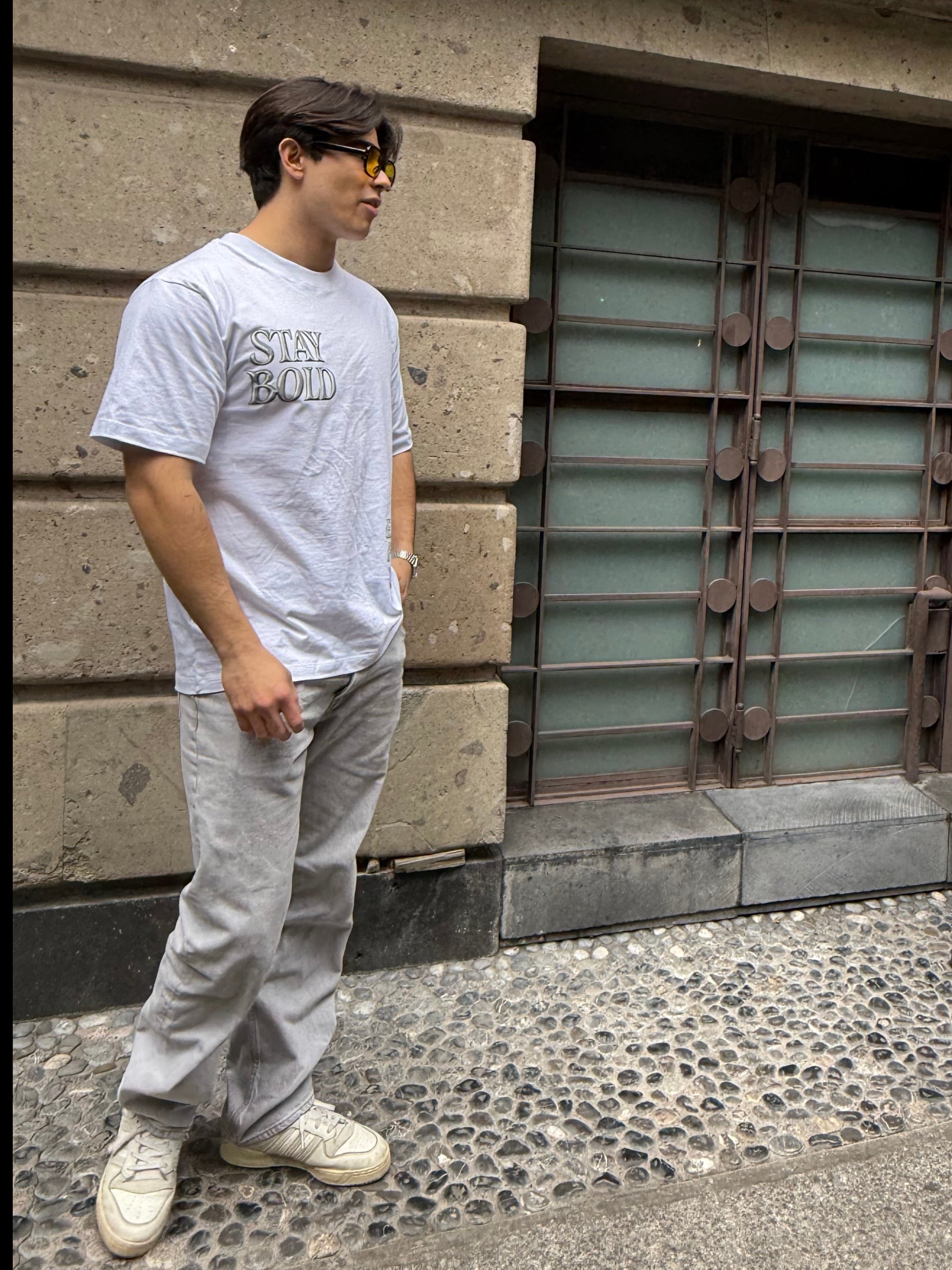 Midnight Burnout Semi-Oversized Tee – White